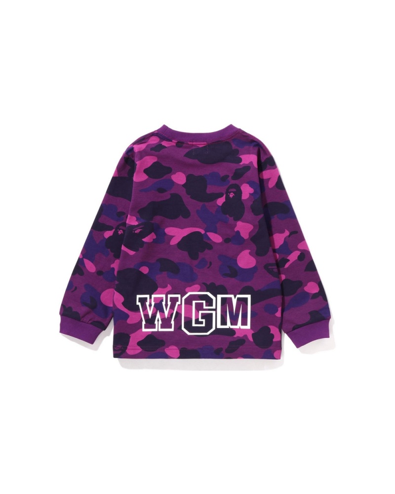 Hauts Bape Shark L/S Violette Enfant | CGU-60802882